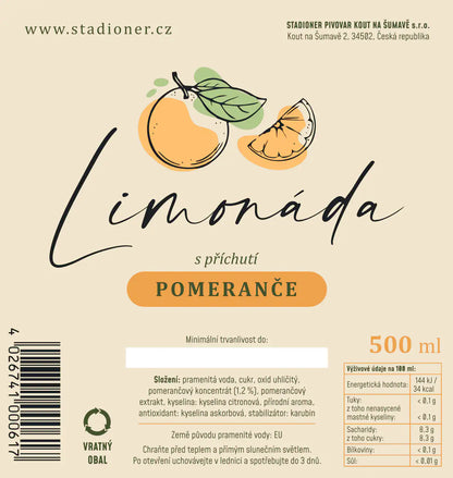 Limonáda Pomeranč - Bedna